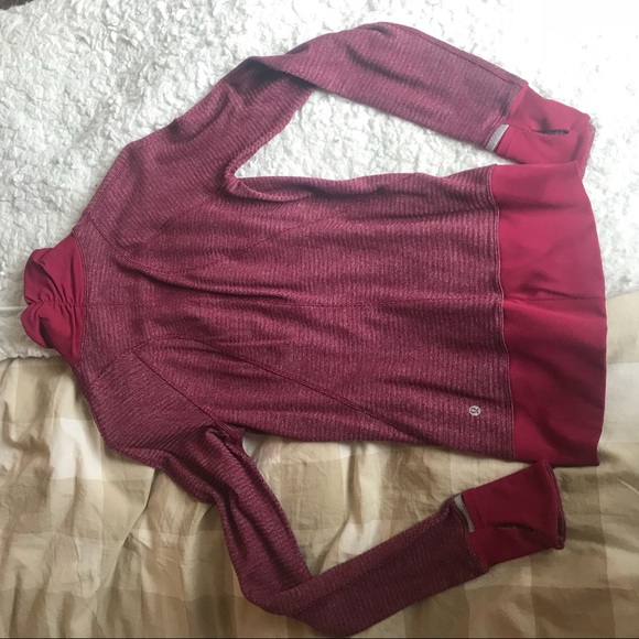 Red Lulu lemon zip up - Picture 2 of 3